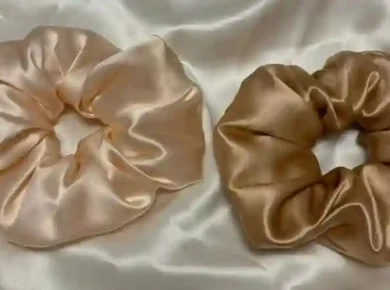 European silk scrunchies